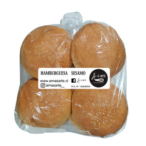 Pan de Hamburguesa con Sésamo Blanco - 8 Un.